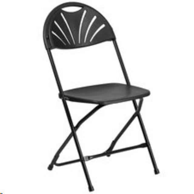 Rental store for Chairs, Folding Black Fanback in Delano MN
