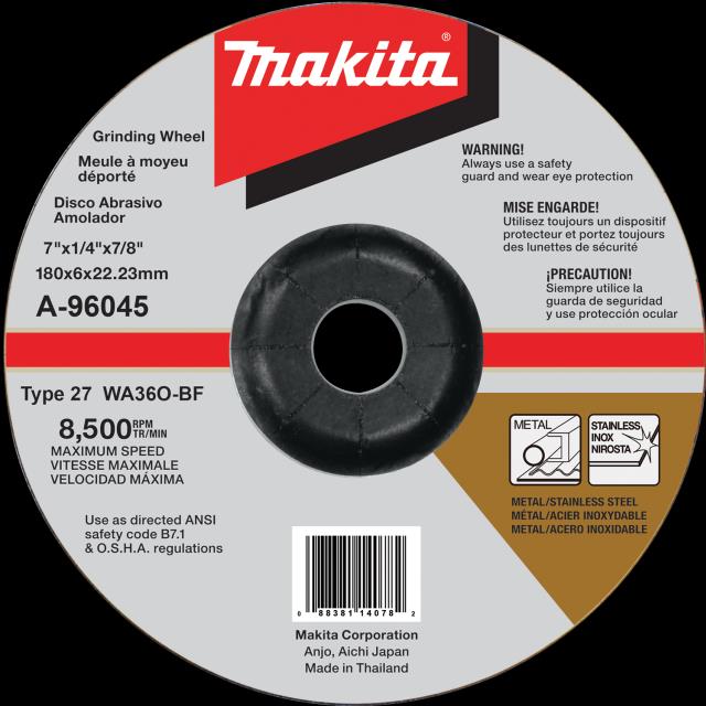 Rental store for 7  x 1 4  x 7 8  INOX Grinding Wheel, 36 in Delano MN